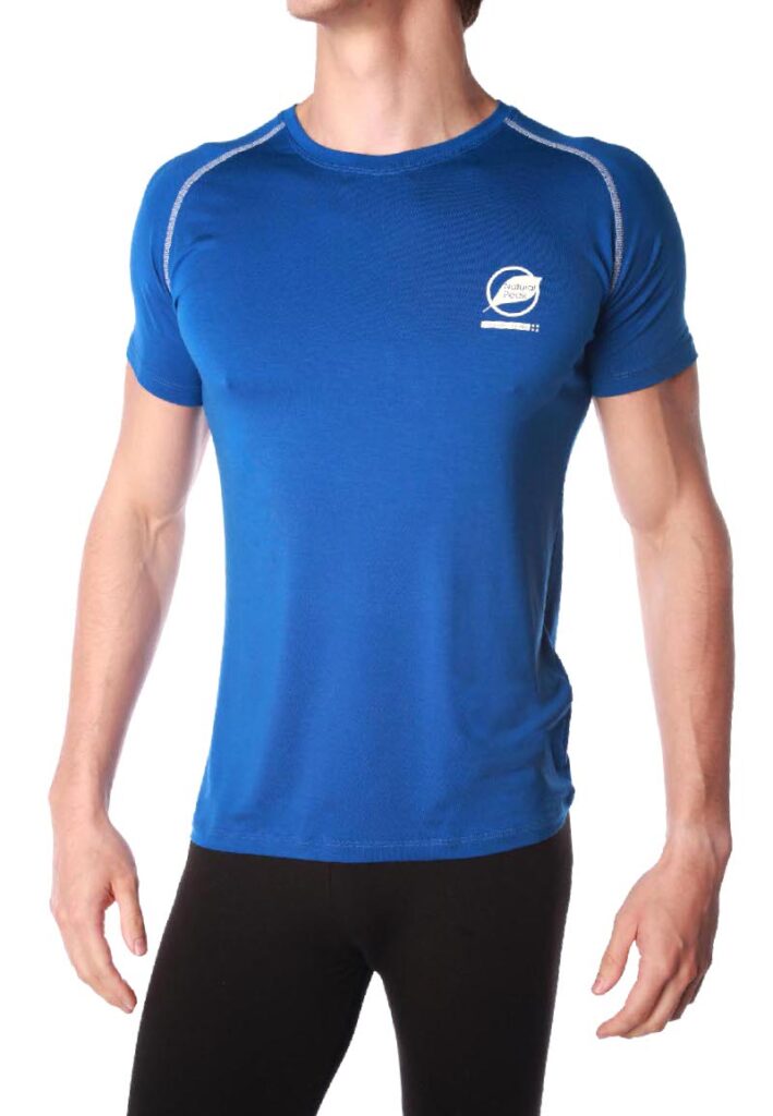 Tee-shirt homme NATURAL PEAK 210 ECRINS couleur bleu