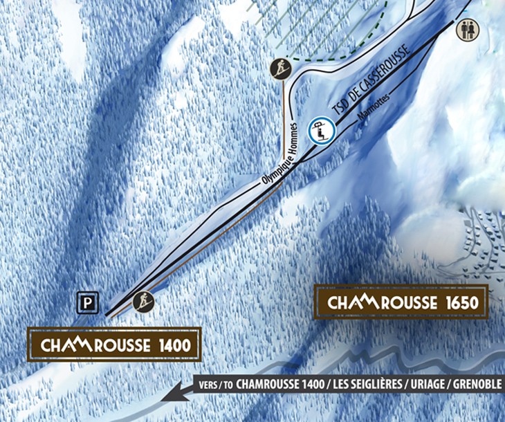 Itinéraire ski de randonnée Casserousse