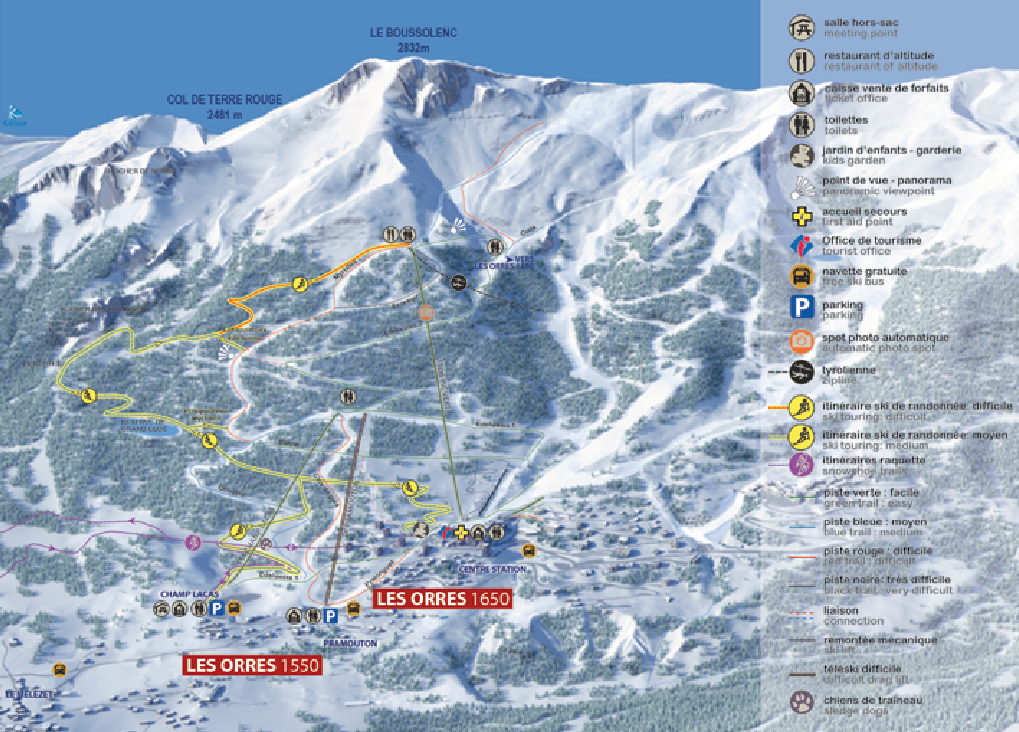 Plan des pistes -Les Orres